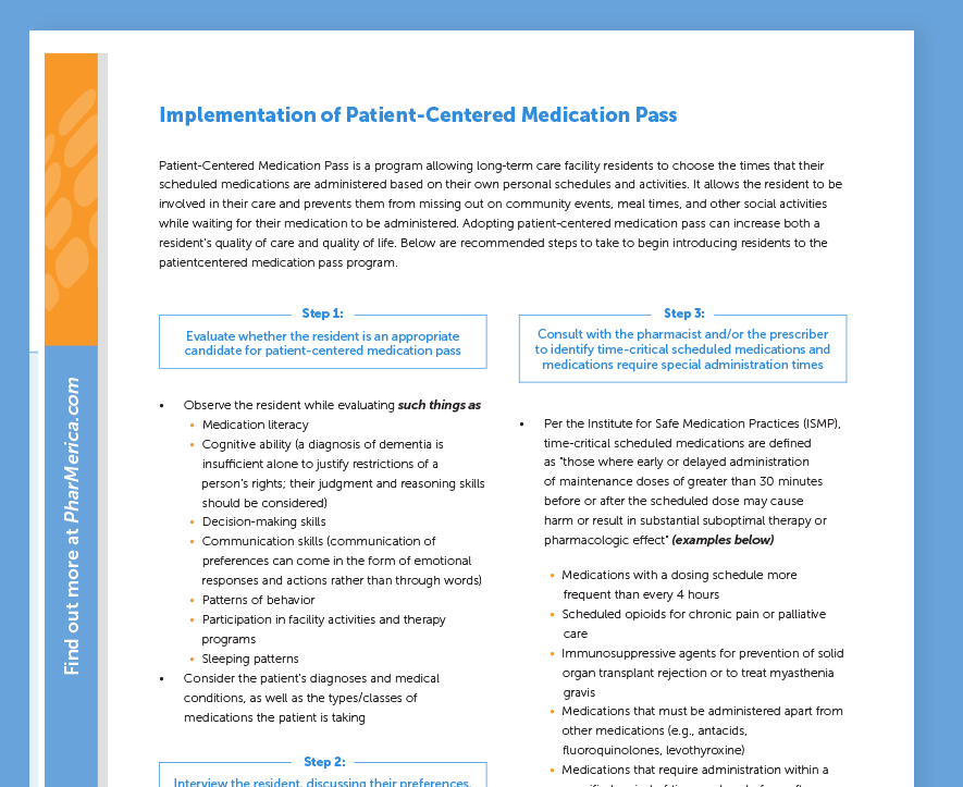 patient centered medication pass guidelines