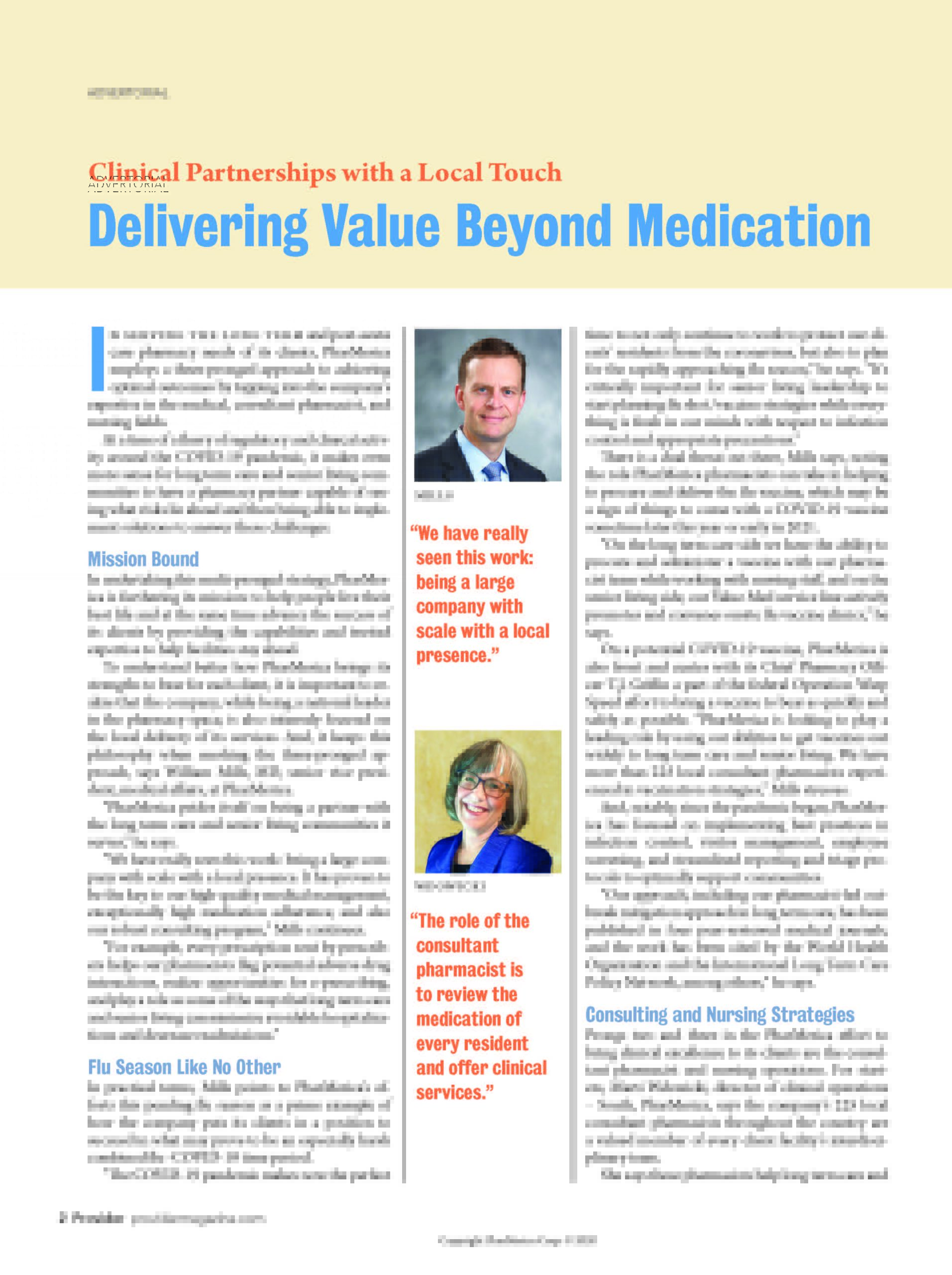Delivering Value Beyond Medication Advertorial