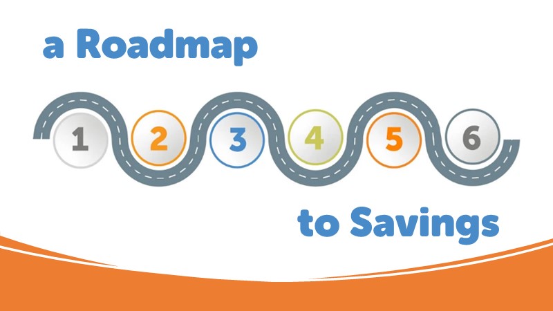 roadmap graphic with title A Roadmap to Savings